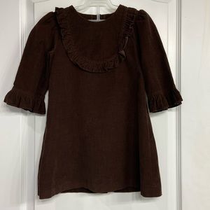 Kelly’s Kids Girls Dress Fine Corduroy Brown size 4-5 EUC Pet/Smoke free home